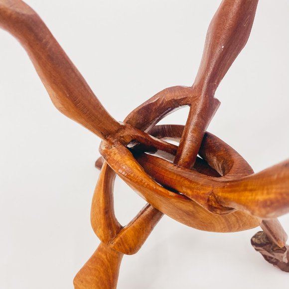 Vintage Hand Made Wooden Collapsable Sculpture Art - Picture 5 of 16